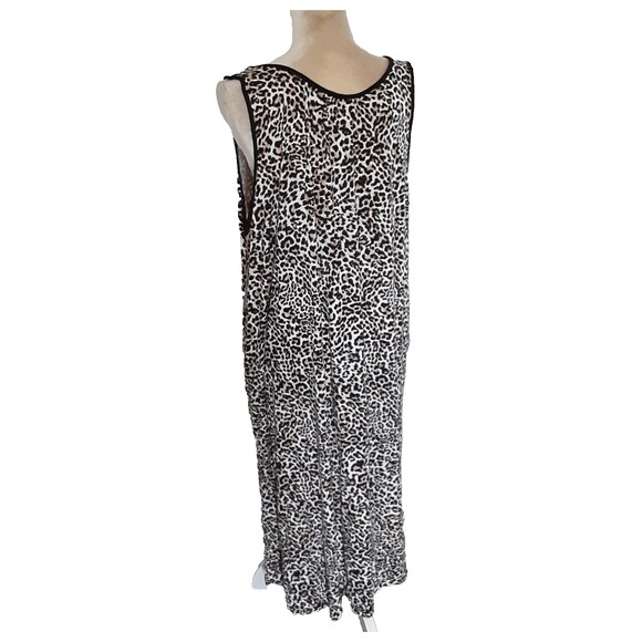 NWT Joyspun animal print midi chemise nightgown XL viscose spandex - Picture 4 of 4